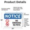 Signmission No Smoking No Pets Sign, Vinyl Decal, 24in W x 18in L, 2PK OS-2PACK-NS-D-1824-L-14806 - alternate 4